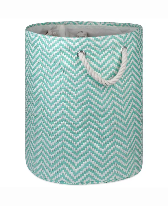Design Imports Paper Bin Chevron， Round