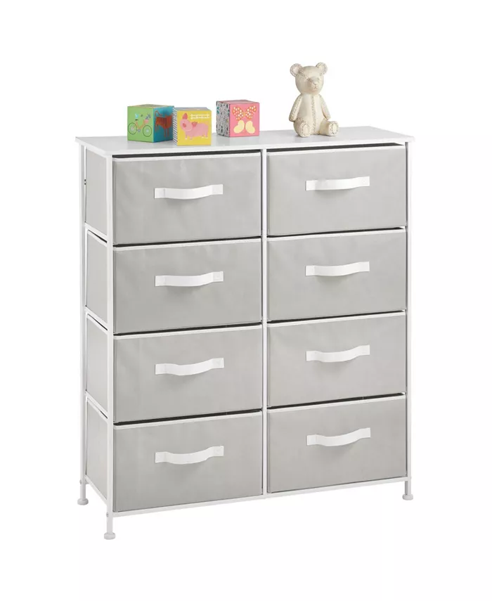 mDesign Vertical Dresser Storage Tower with 8 Drawers