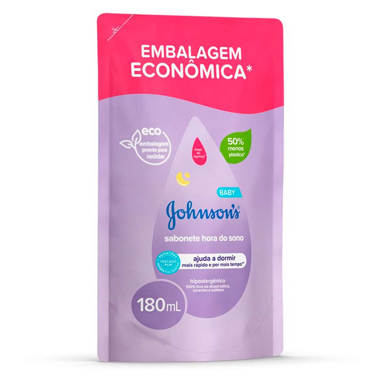 Refil para Sabonete Liquido Infantil Johnson's Baby Hora do Sono 180ml