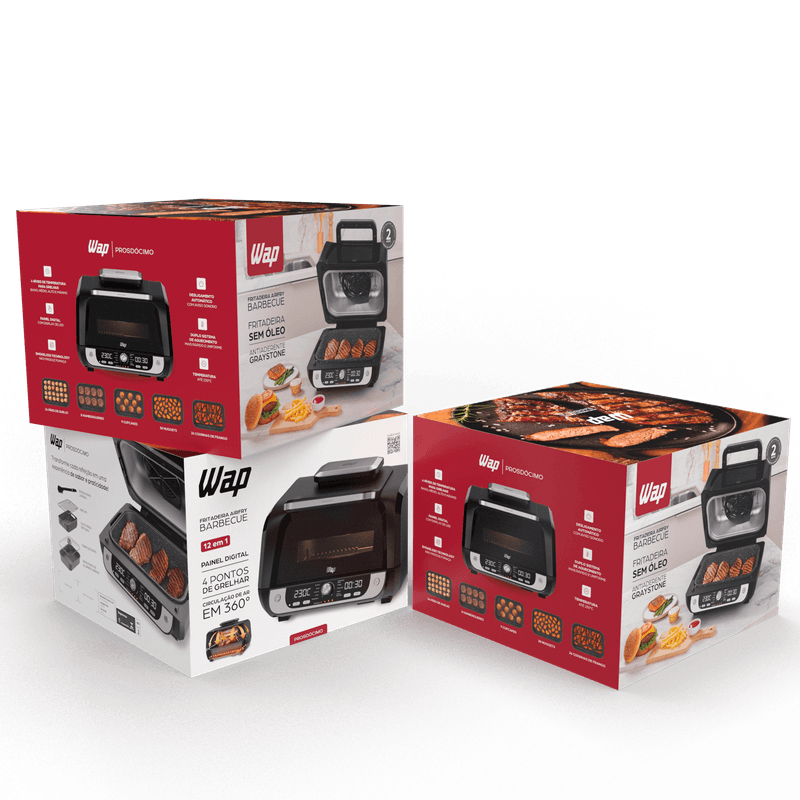 Fritadeira Elétrica WAP Air Fryer Barbecue Digital