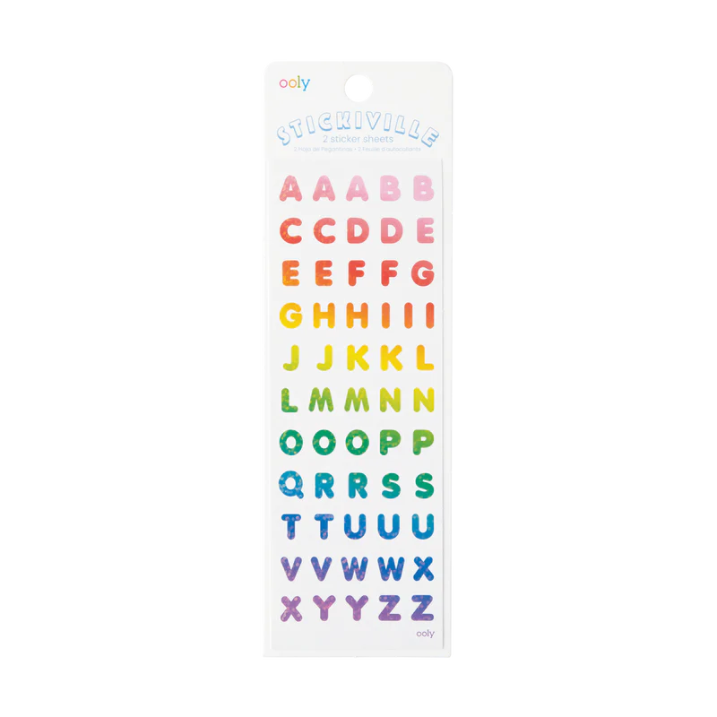 Stickiville Rainbow Letter Stickers - Holographic