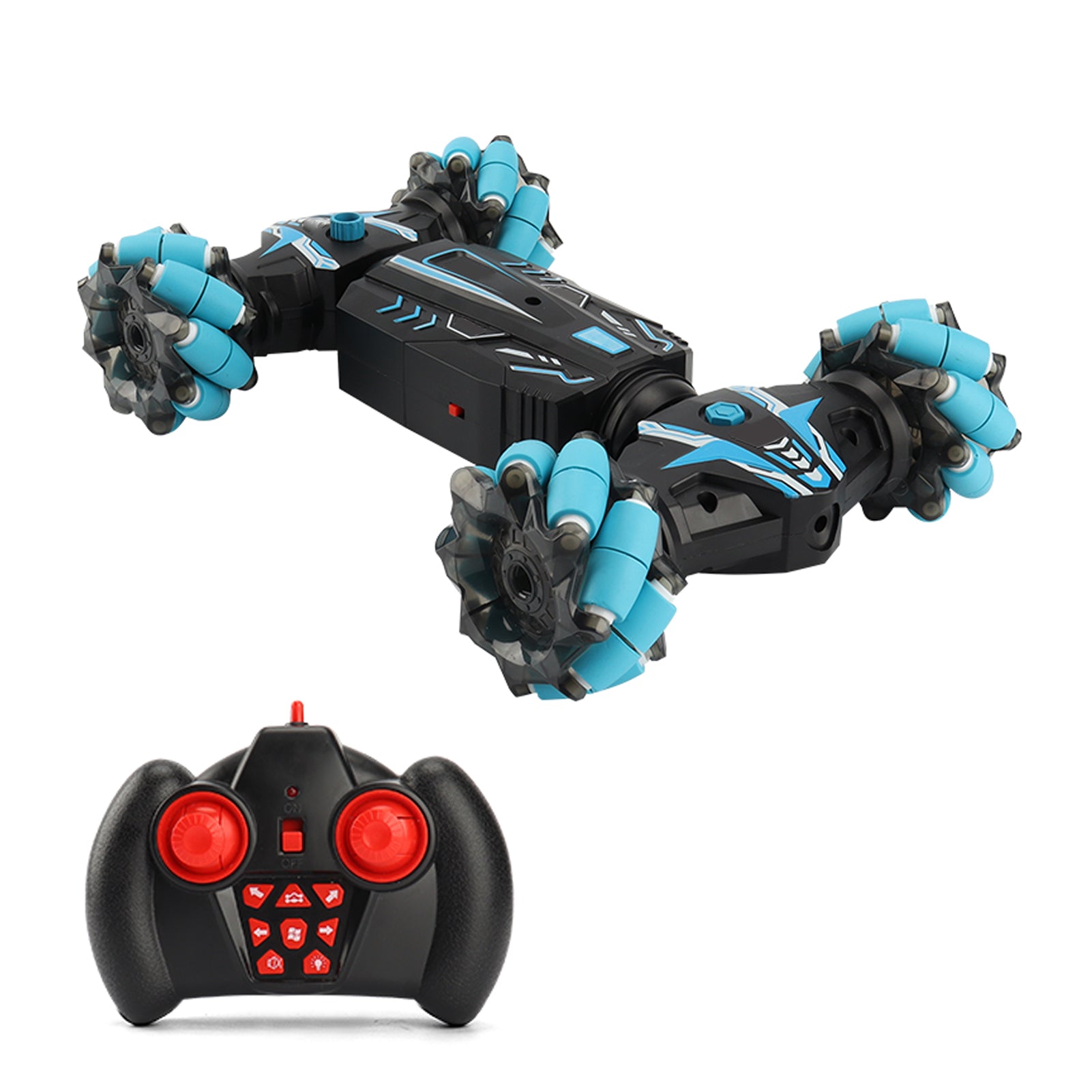 Htovila RC Stunt Car 4WD 2.4GHz Watch Gesture Sensor Control Deformable Car All-Terrain Auto-demo for Kids with Spray Light Music