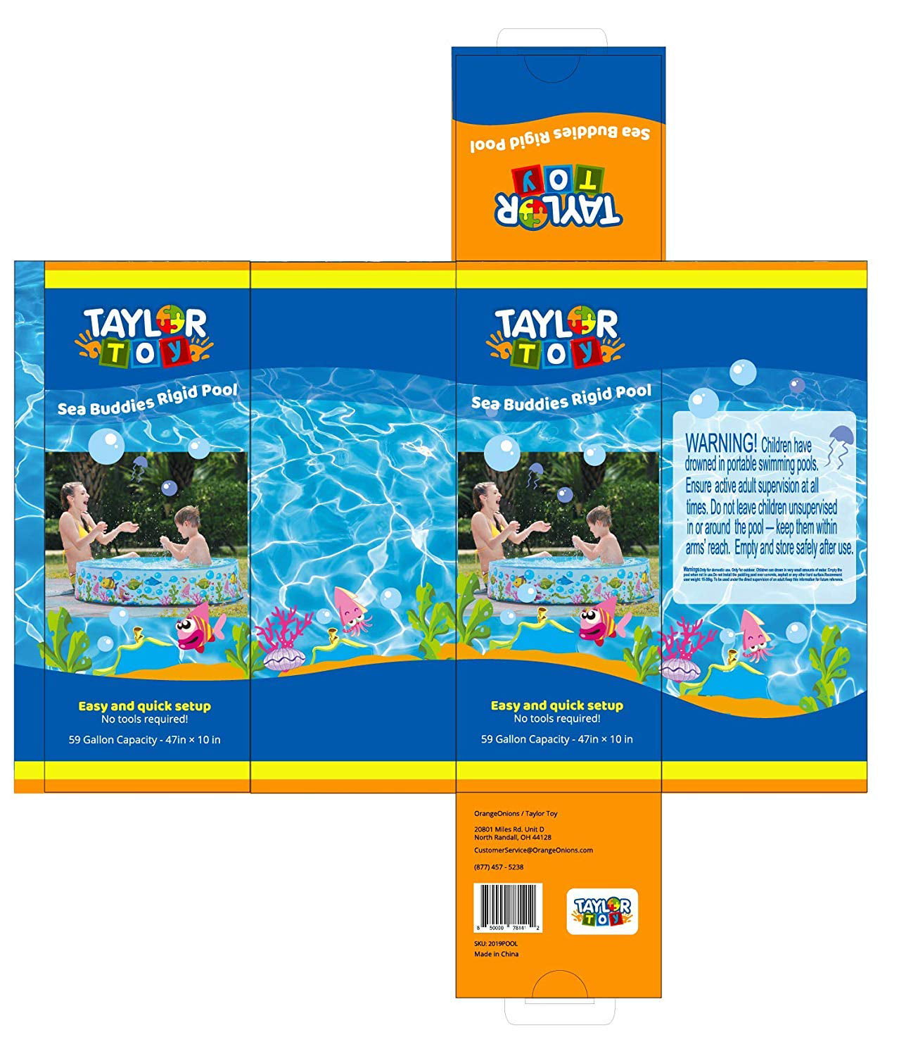Taylor Toy Snapset Swimming Pool for Kids | Toddler and Baby Pool | 47