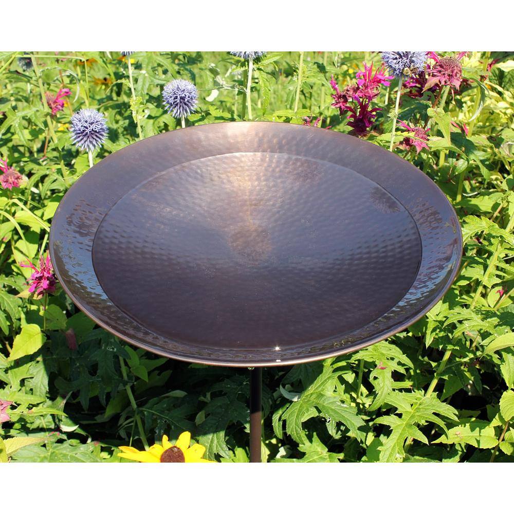 Achla Designs 16 in. Dia Antique Burnt Copper Birdbath with Stake BCB-01-S