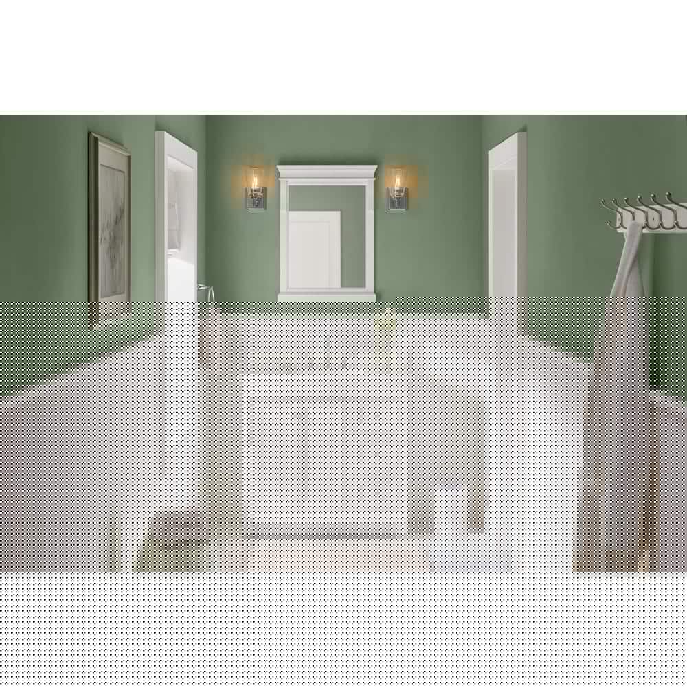 Home Decorators Collection Naples 36 in W Bath Vanity Cabinet Only in White with Right Hand Drawers