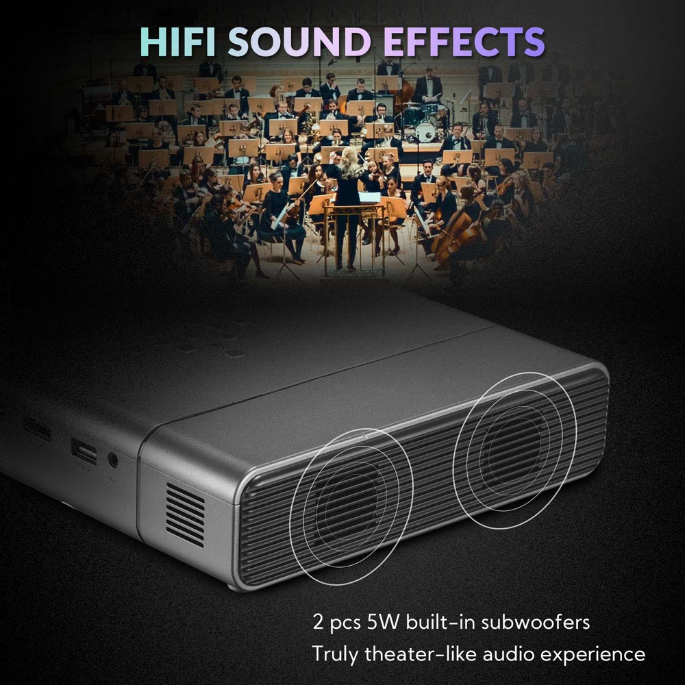 InstaHibit DLP WIFI 300lm Pocket Portable Projector w/ Remote Tripod