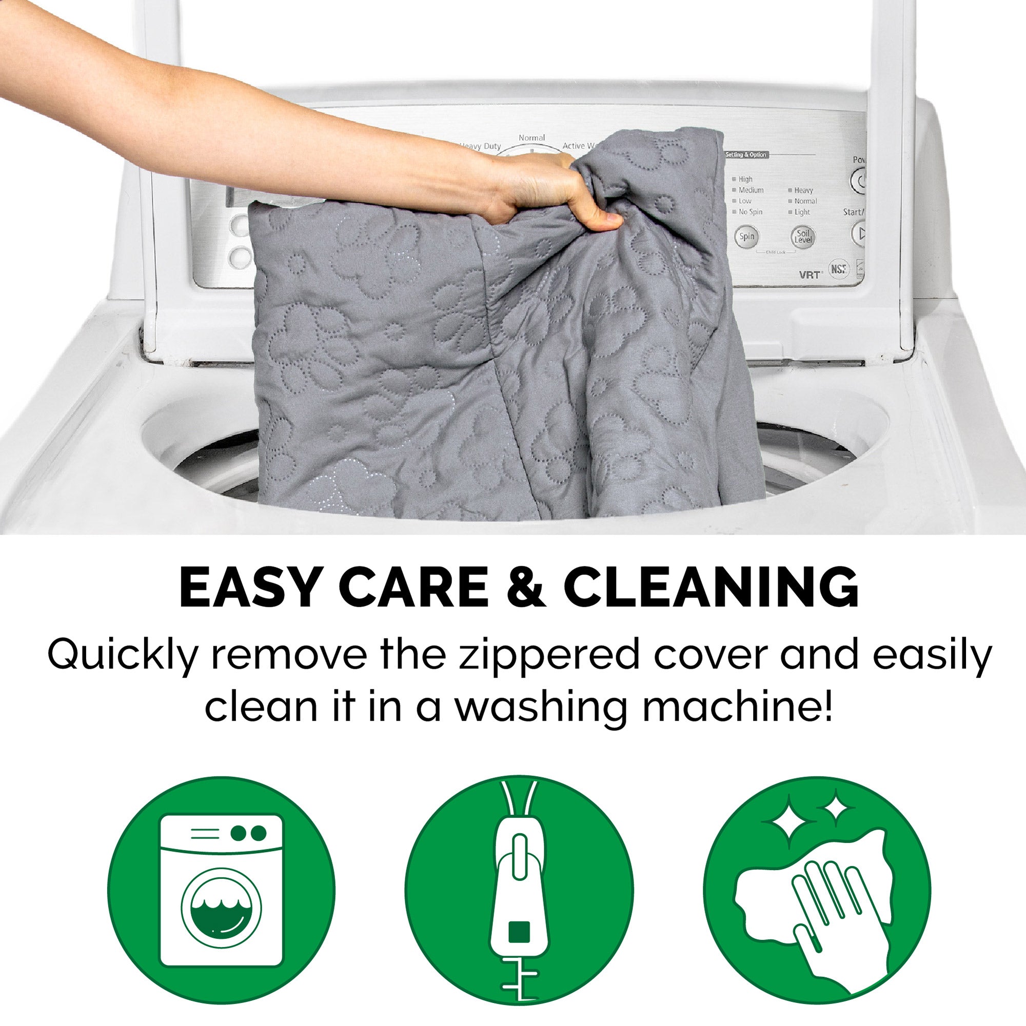 FurHaven Pet Products | Paw-Quilted Cool Gel Top Deluxe L-Chaise - Large， Titanium