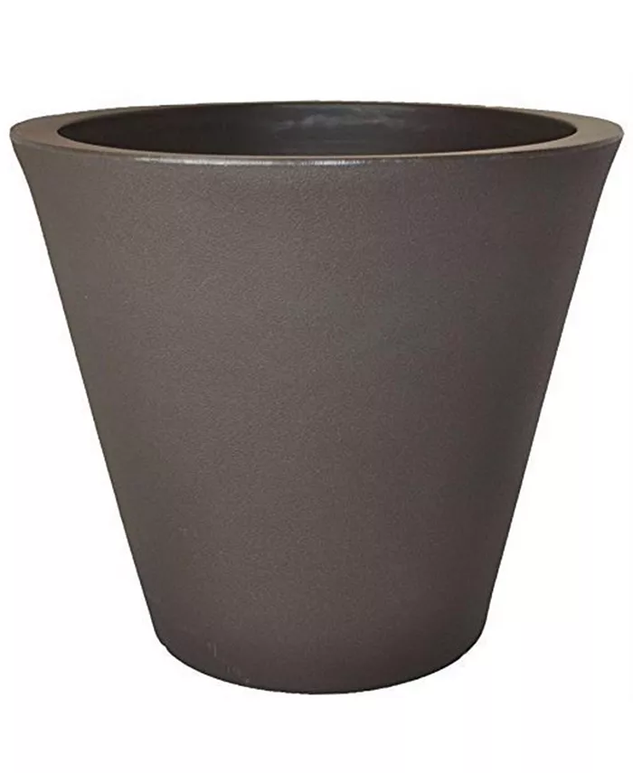 Tusco Products Cosmopolitan Collection Round Planter Espresso 13in