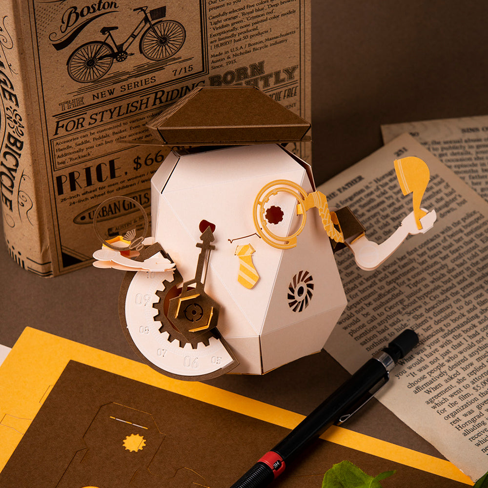 ROBOTRY Moving Paper Robots Making Kit， Arr | Spur Gear - Learn Very Basic 5 Robot Mechanisms