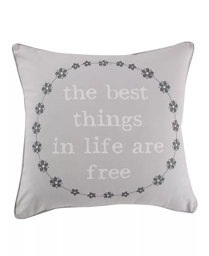 Levtex St. Claire Best Things In Life Decorative Pillow， 20