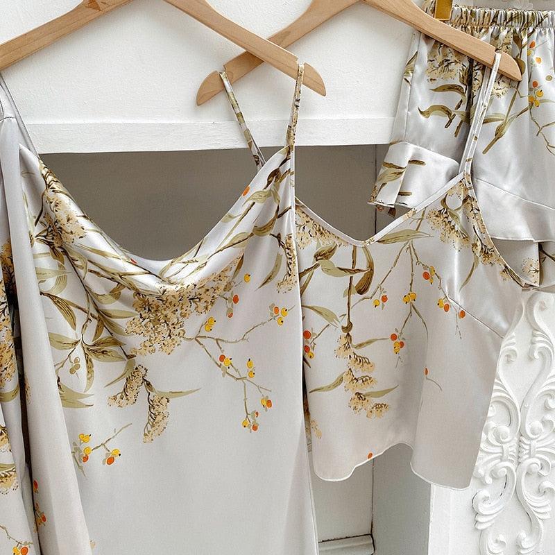 Conjunto Glamour Imperial em Cetim 4 Peças