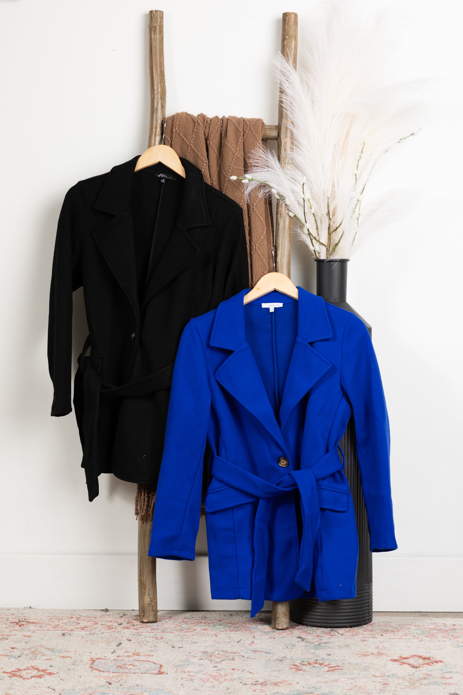 Buttoned Coat With Belt