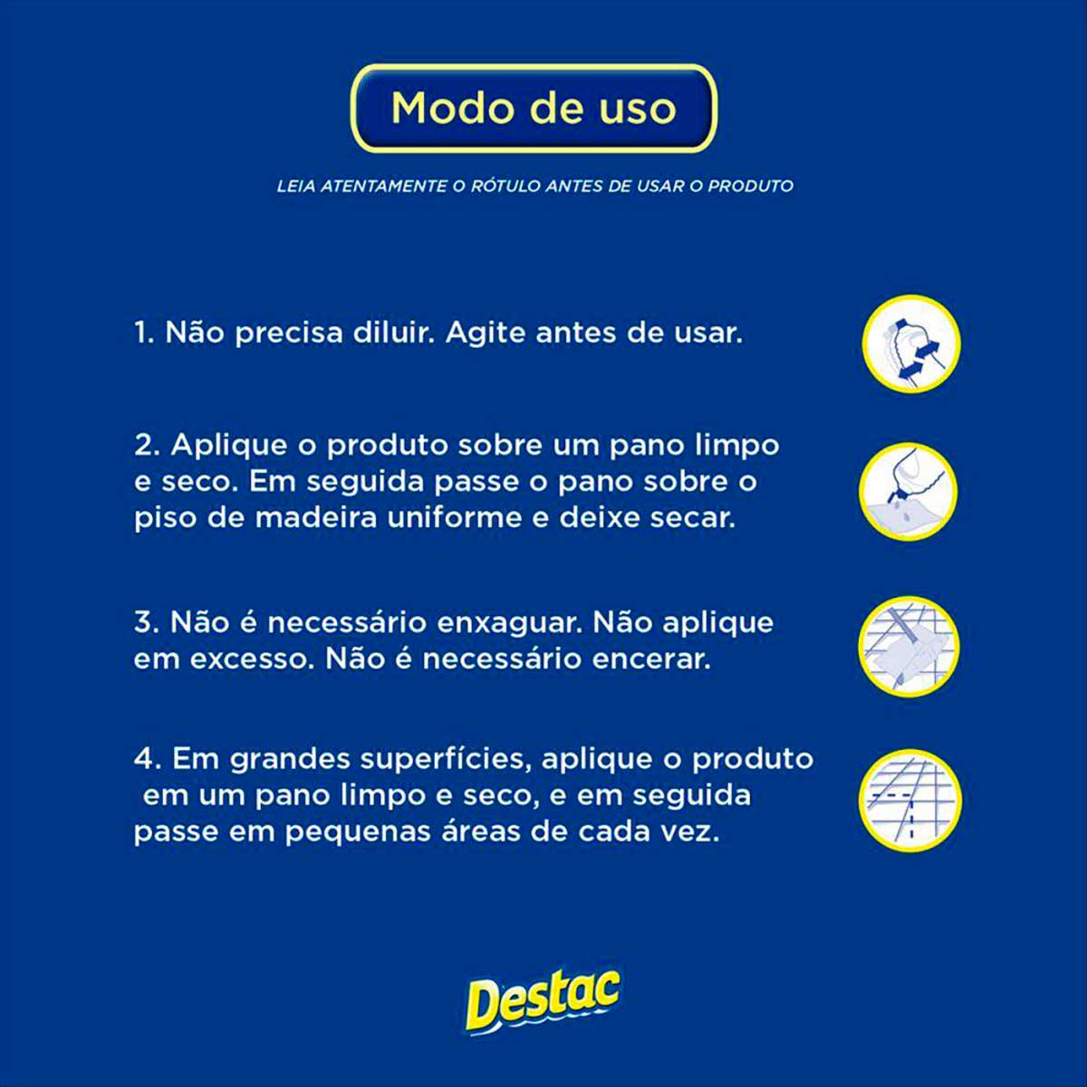 Limpa Piso Destac para Pisos Laminados Flores do Campo e Lavanda 750ml