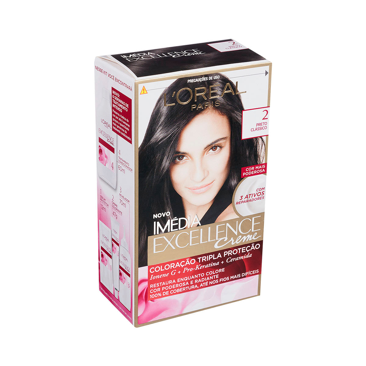 Kit tintura 2 preto classico L¿Oreal Paris Imedia Excellence