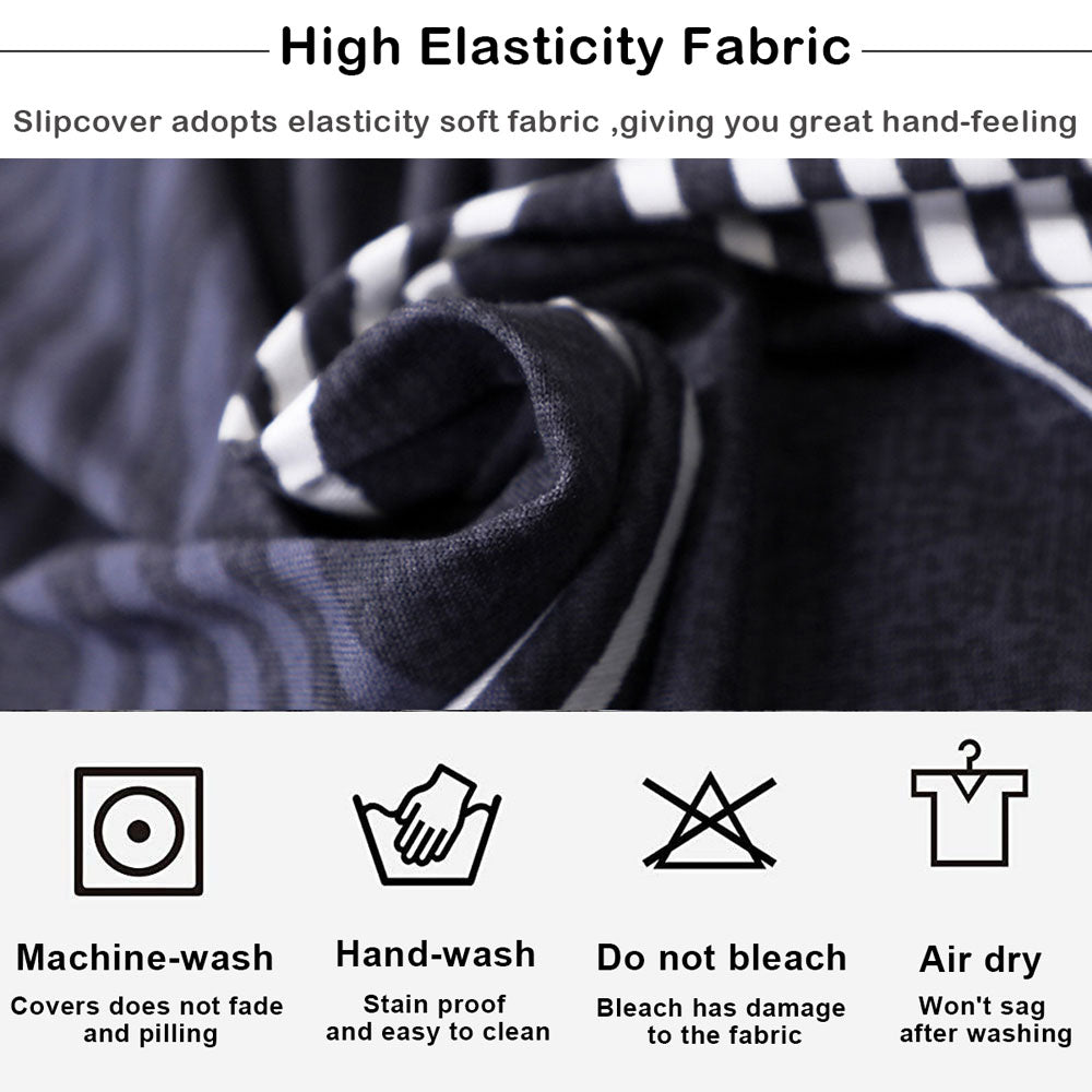 Club Chair Slipcover, Stretch Armchair Covers 1-Piece Geometric Print Tub Chair Covers Sofa Cover Jacquard Spandex Couch Covers for Bar Counter Living Room