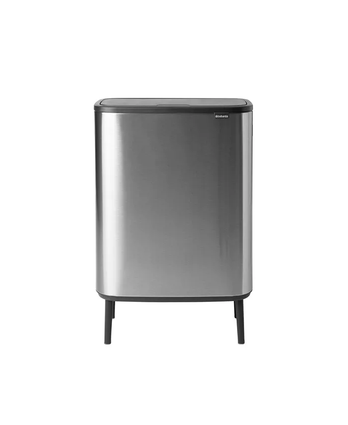 Brabantia Bo Touch Top Hi Dual Compartment Recycling Trash Can， 2 x 8 Gallon， 2 x 30 Liter