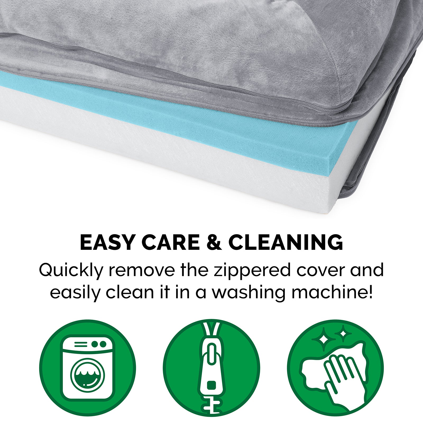 FurHaven Pet Dog Bed | Cooling Gel Memory Foam Orthopedic Faux Fur and Velvet Sofa-Style Couch Pet Bed for Dogs and Cats， Smoke Gray， Large