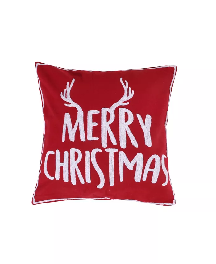 Levtex Rudolph Merry Christmas Decorative Pillow， 18