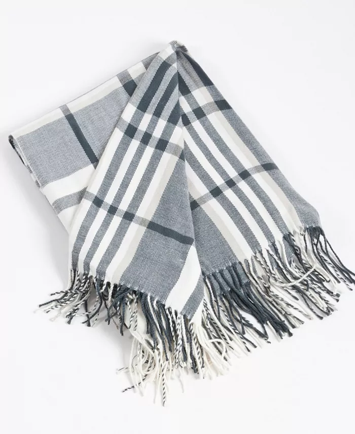 Saro Lifestyle Plaid Design Throw