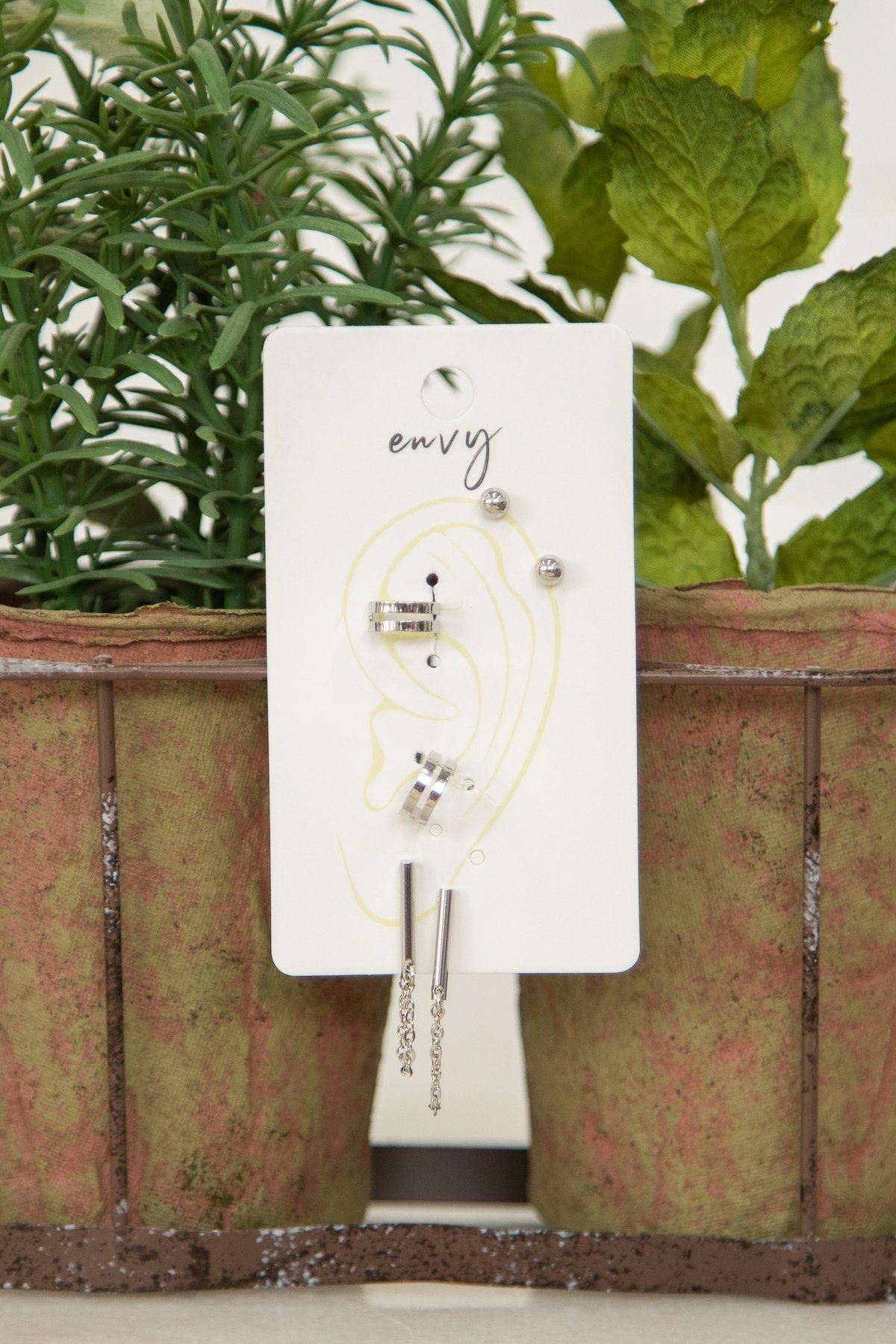 Silver Trio Earring Set