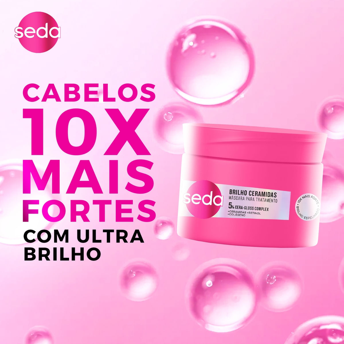 Mascara de Tratamento Seda Brilho Ceramidas 300g