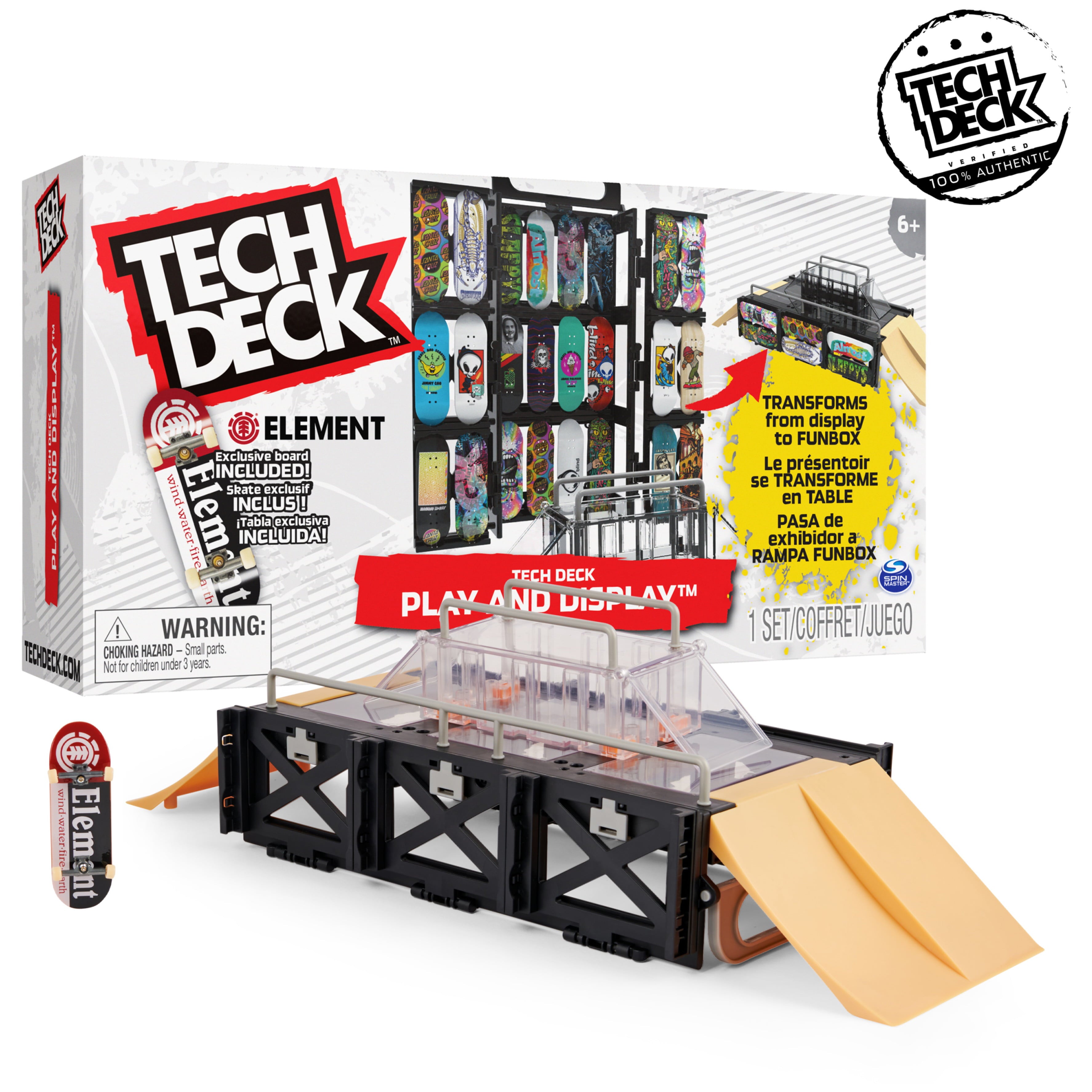Tech Deck， Play and Display Transforming Ramp Set and Carrying Case