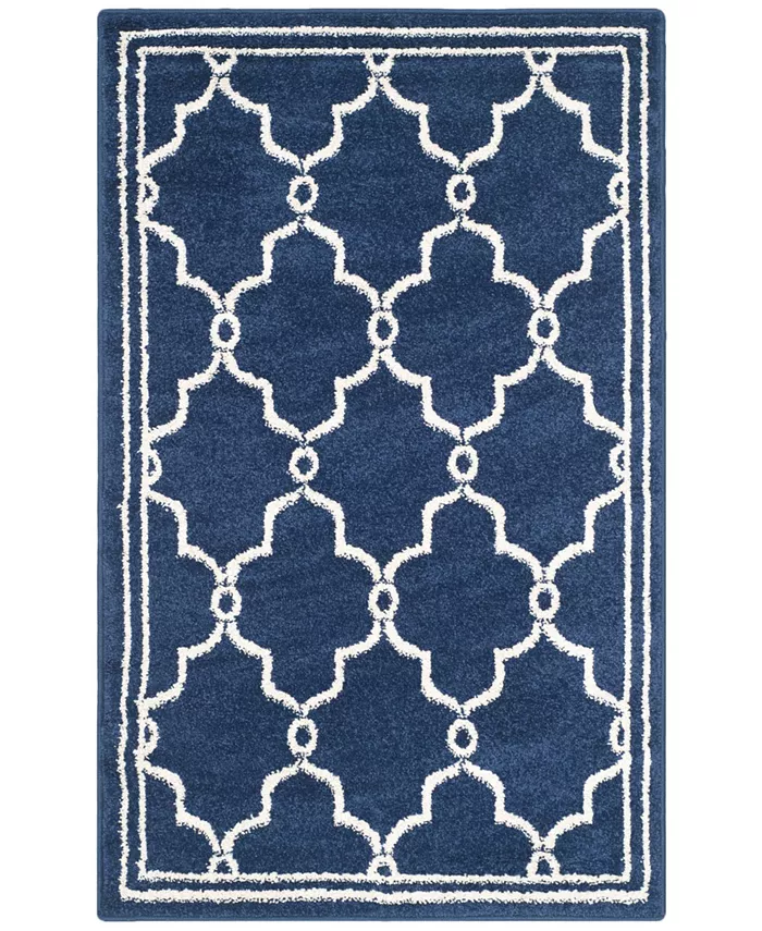 Safavieh Amherst 414 Navy and Beige Area Rug Collection