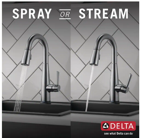 Delta Essa Touch2O Technology Single-Handle Bar Faucet in Arctic Stainless with MagnaTite Docking