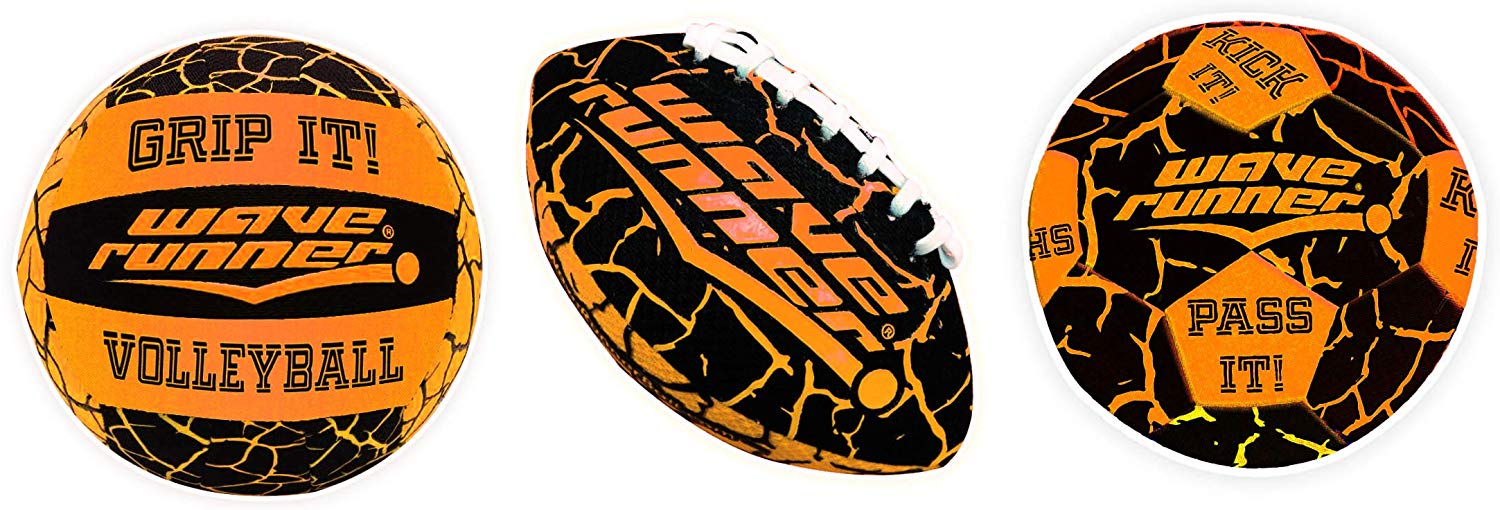 Wave Runner 3 in 1 mini combo set - Waterproof football， volleyball， soccer ball