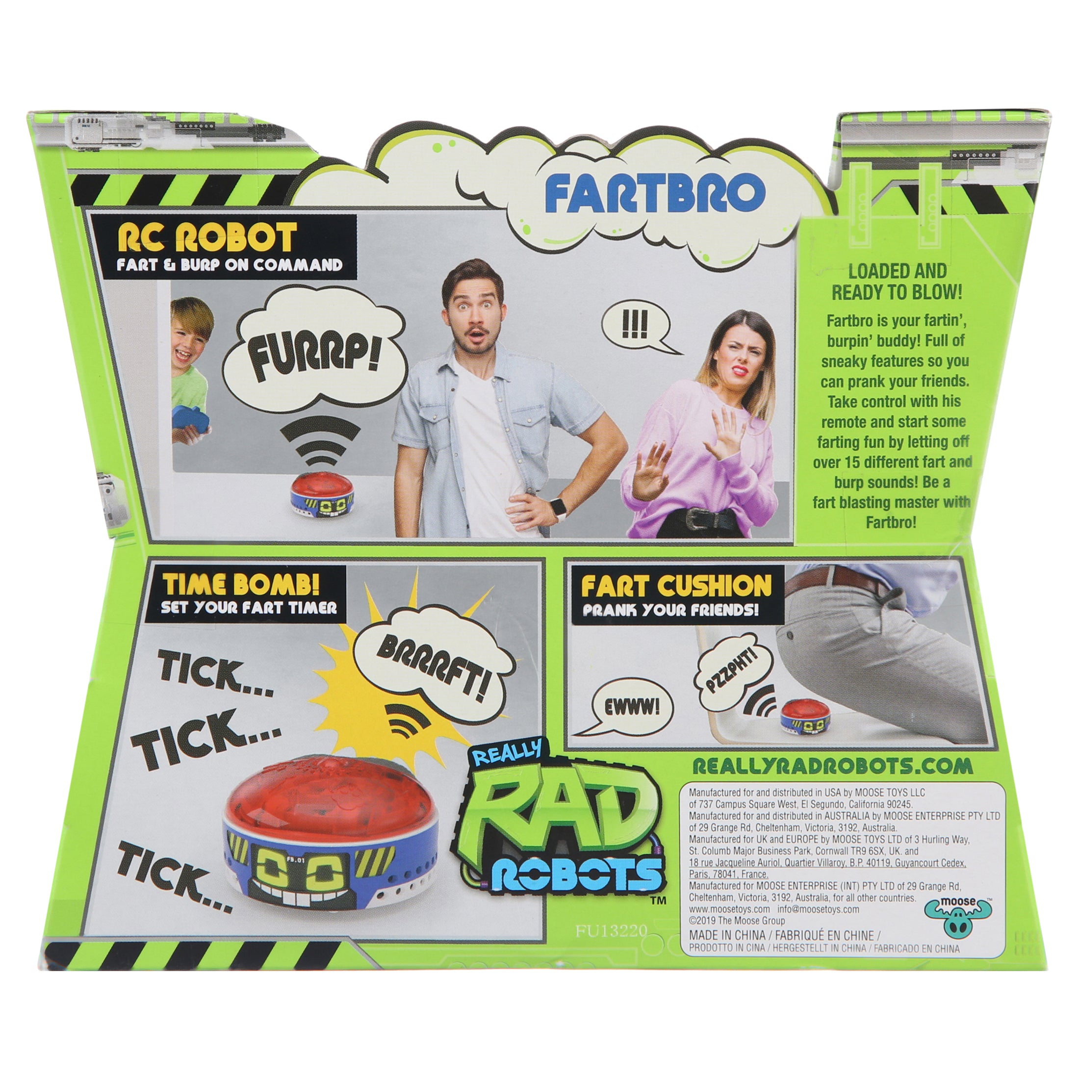 Really RAD Robots - Fartbro - Electronic Remote Control Farting Robot， Toys for Kids， Boys， Ages 5+