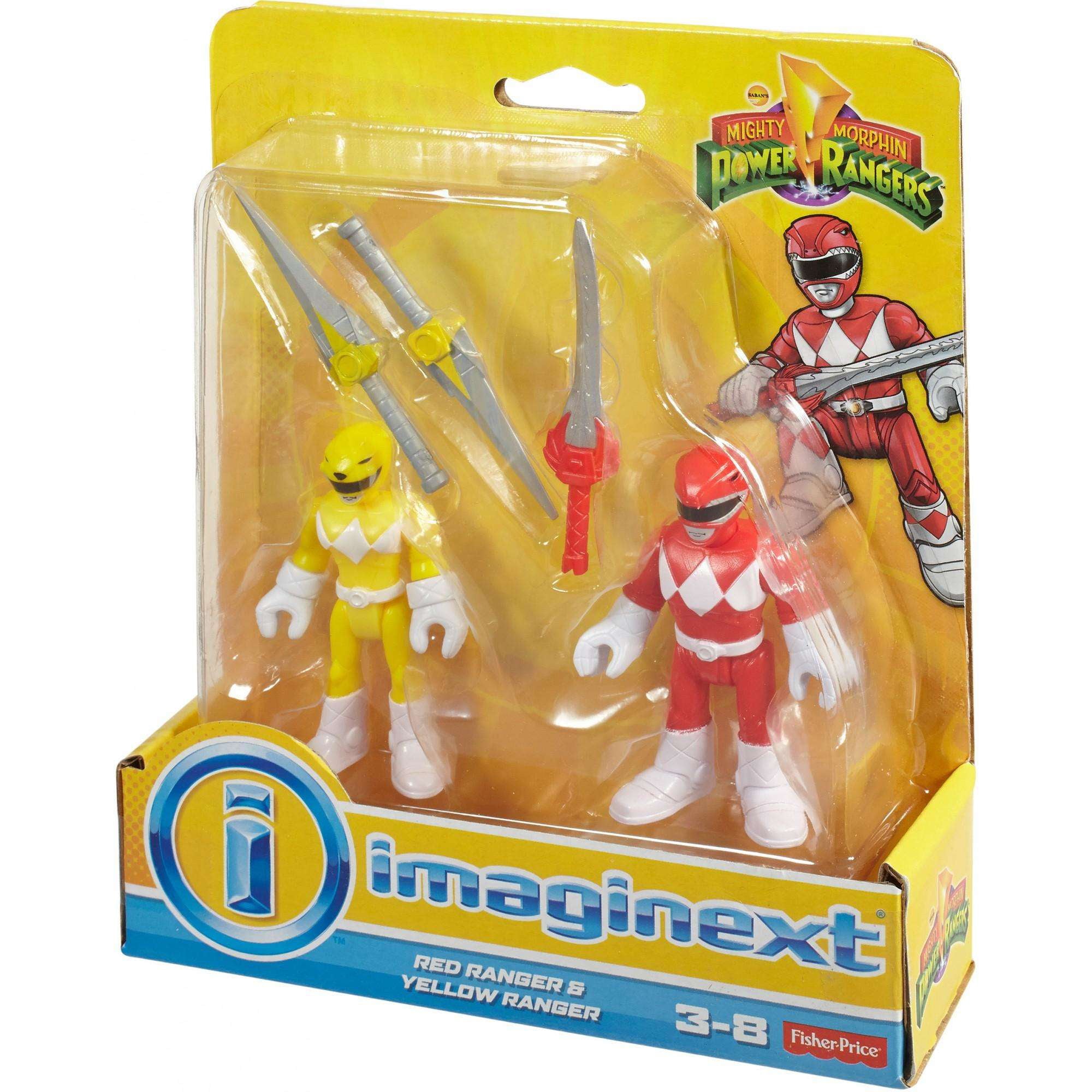 Imaginext Power Rangers Red Ranger and Yellow Ranger