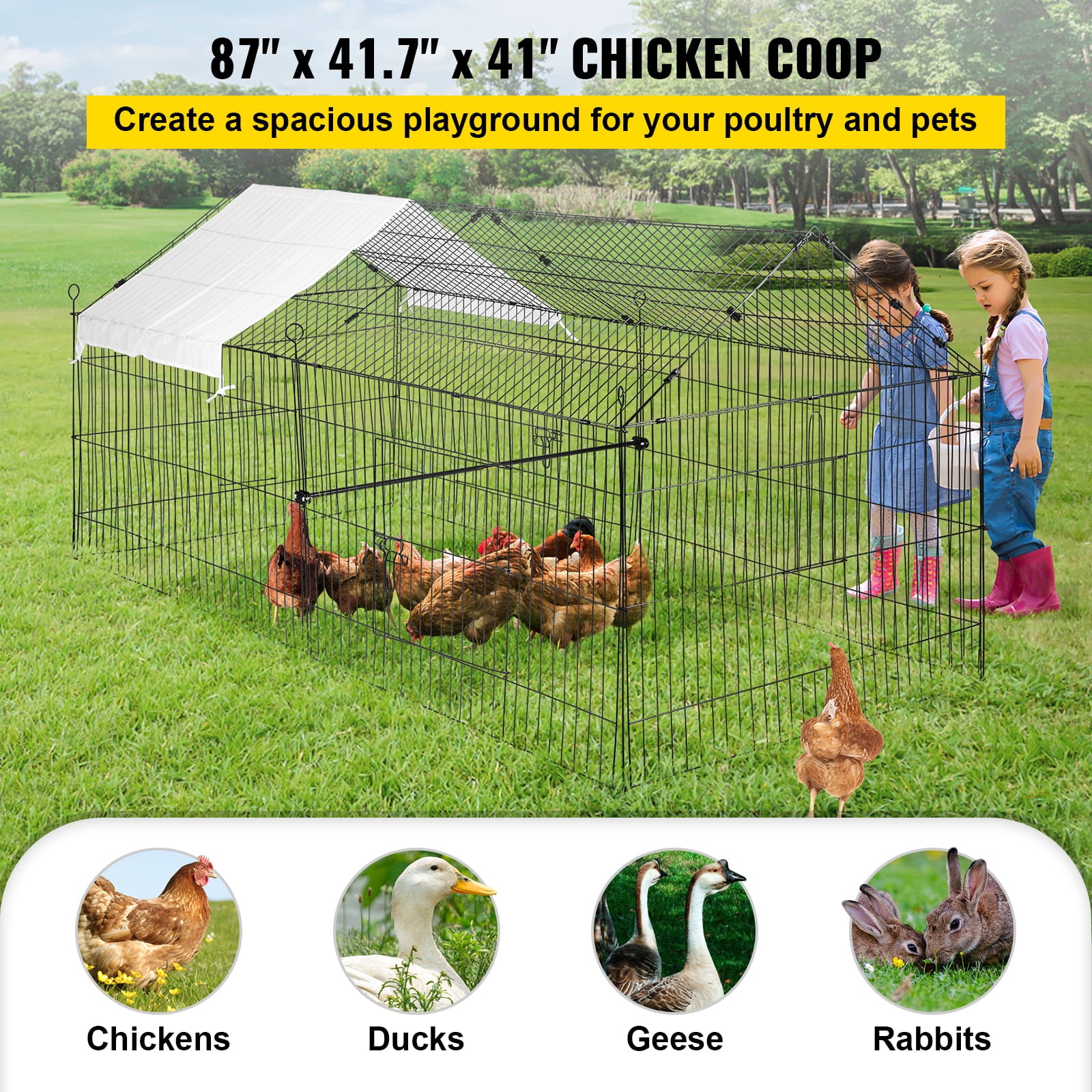 VEVOR Chicken Run Coop， 87