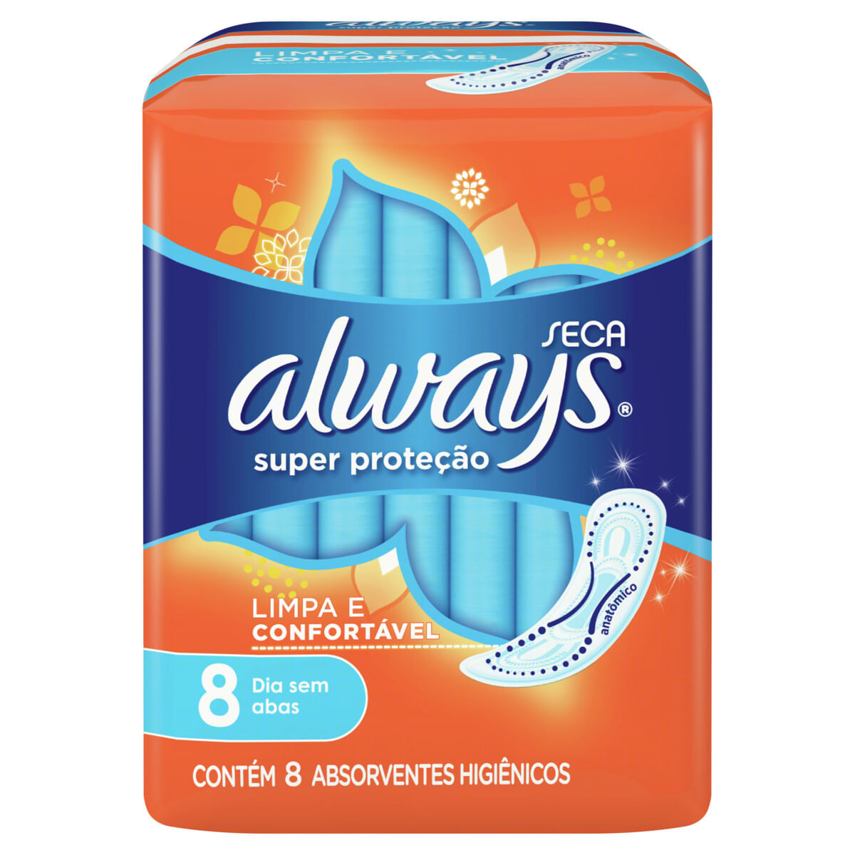 Absorvente sem Abas Dia Seca Super Protecao Always 8 Unidades