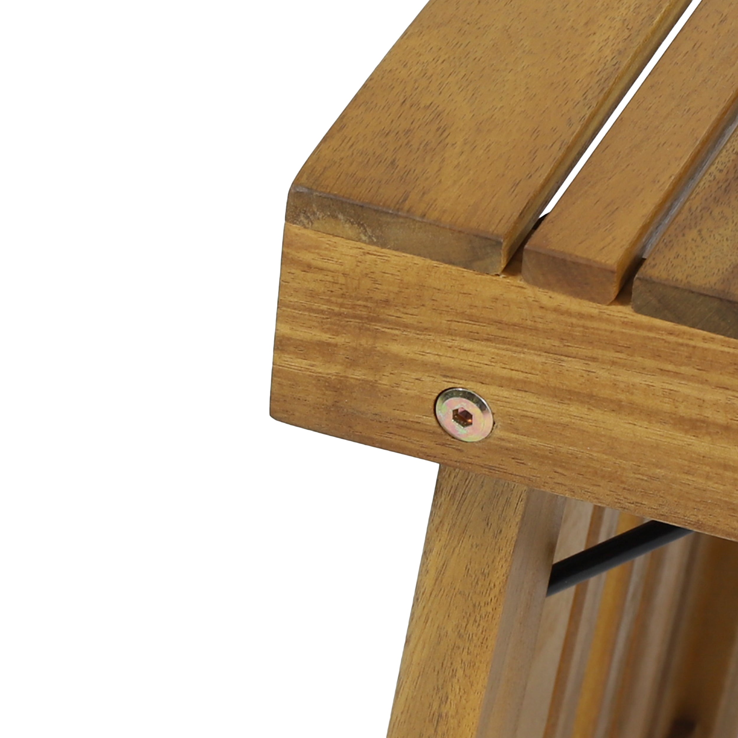 Karyme Outdoor Acacia Wood Folding Side Table