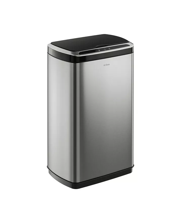 Kraus GarbagePro Rectangular 13 Gallon Touchless Motion Sensor Trash Can