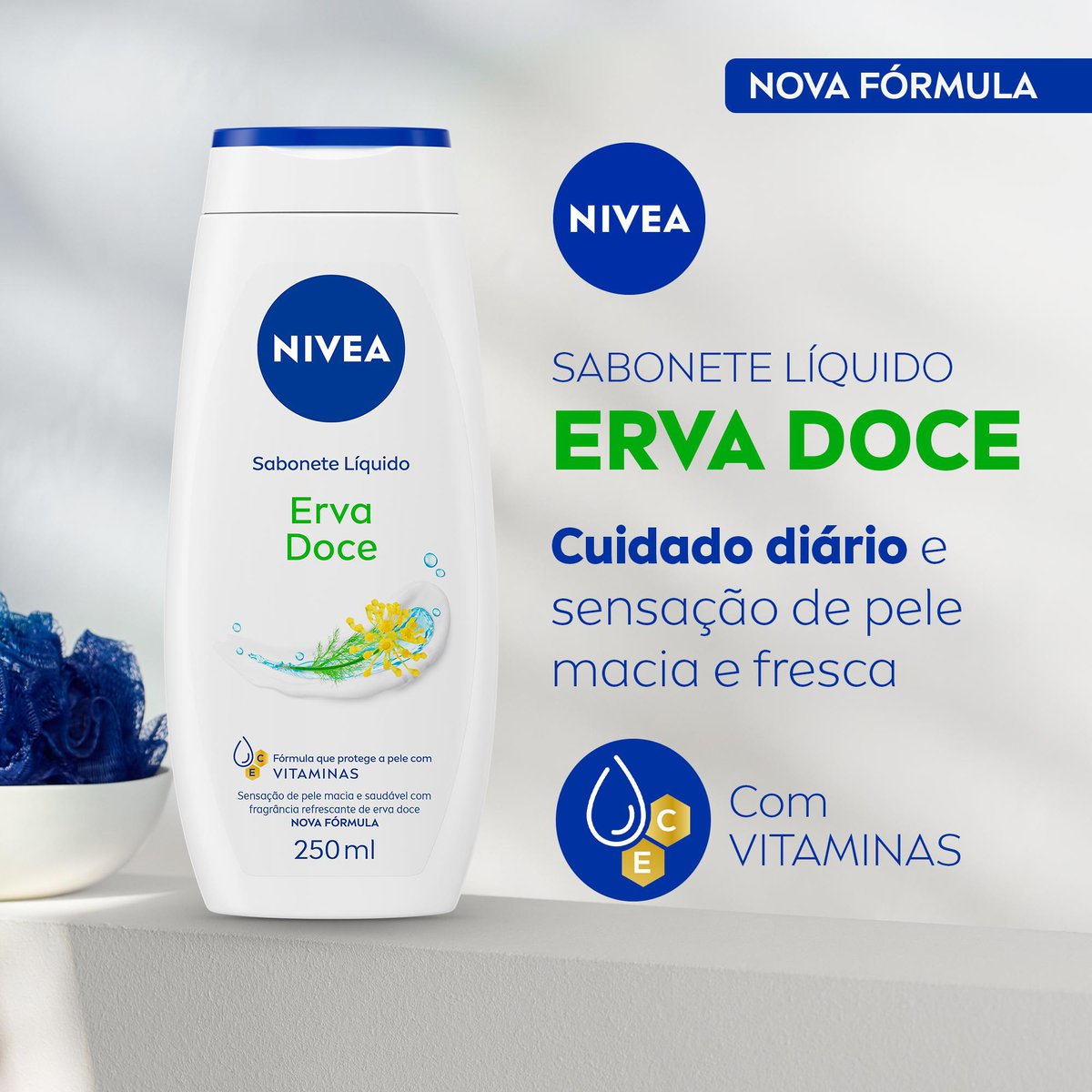Sabonete Liquido NIVEA Erva Doce 250ml