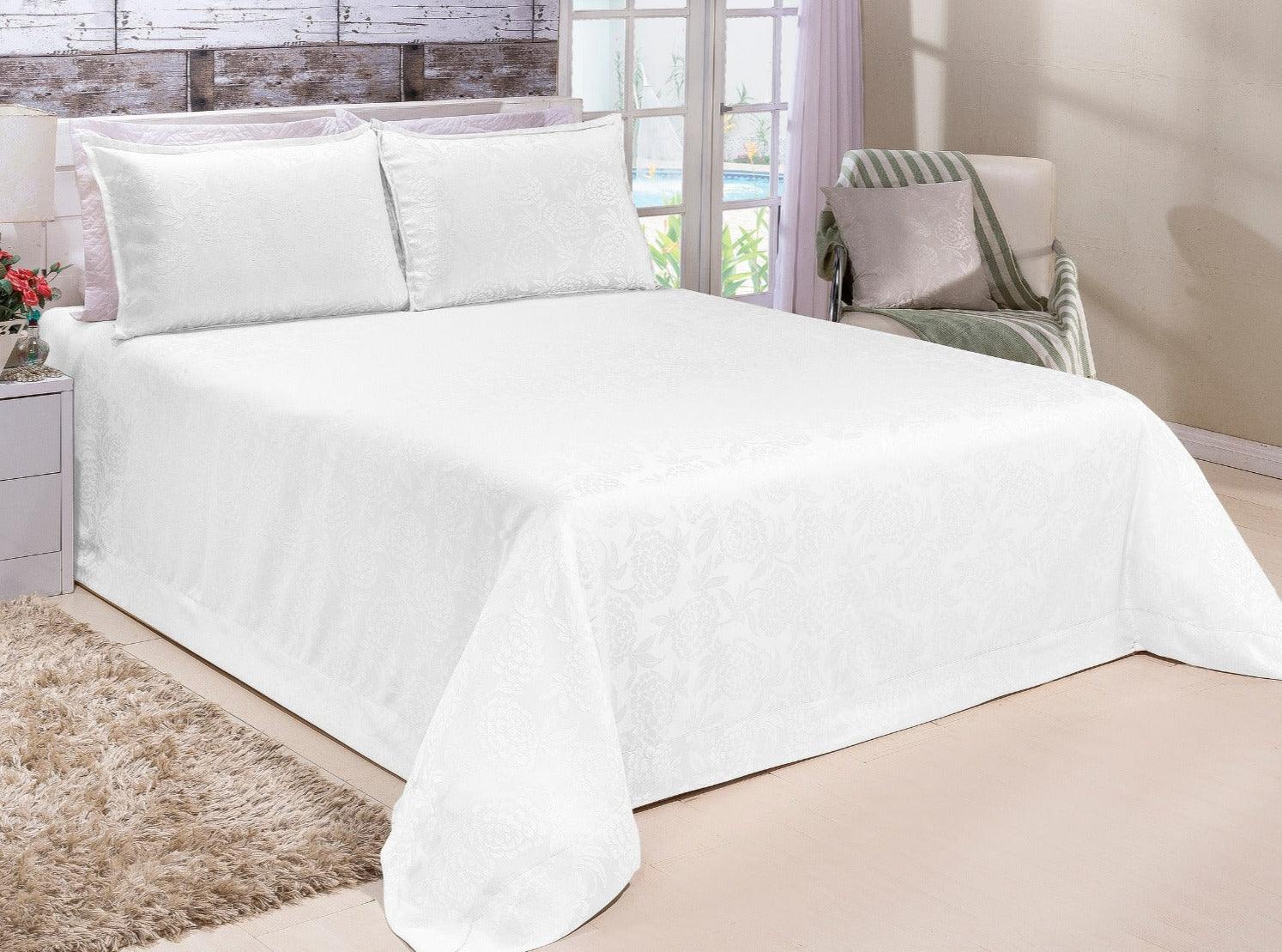 Jogo de Cobre Leito + Fronhas Royal Dreams™ / Desvende a Magia do Tecido Jacquard e Envolva-se na Sofisticação de Padrões Elevados!