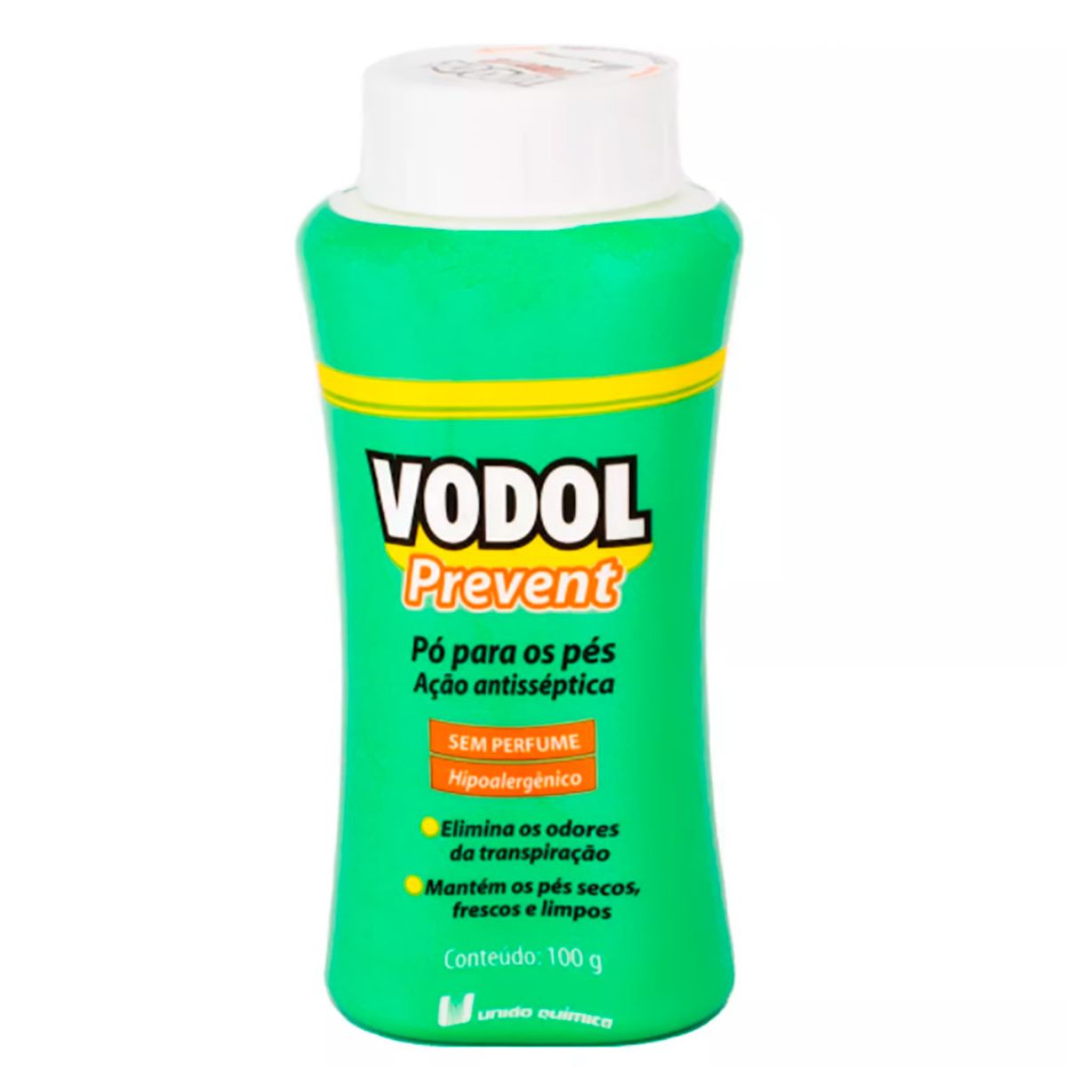 Vodol Prevent Talco em Po para os Pes Sem Perfume  Pote 100 g