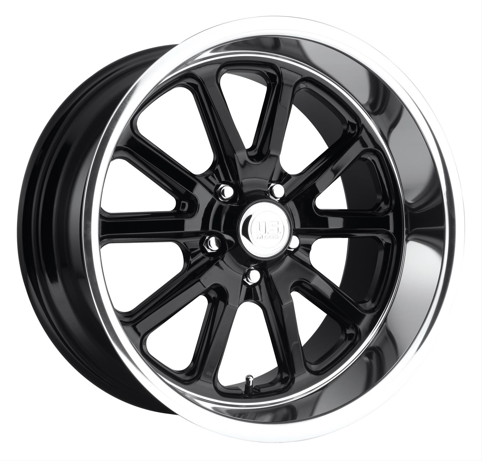 U.S. Mags U12117806145 U.S. Mags Rambler U121 Gloss Black Wheels with Diamond Cut Lip