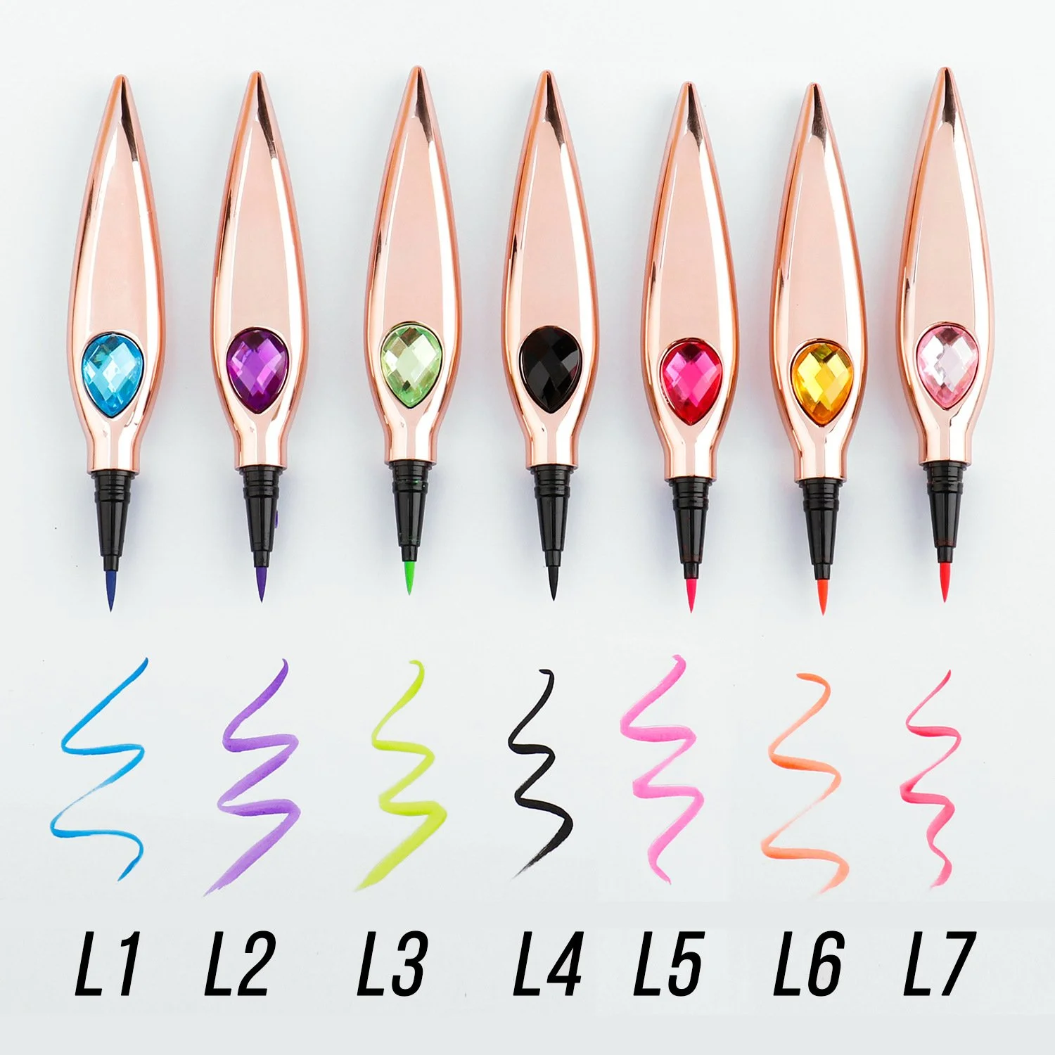 Custom Cosmetics Diamond Unique Tube Color Eyeliner Pencil