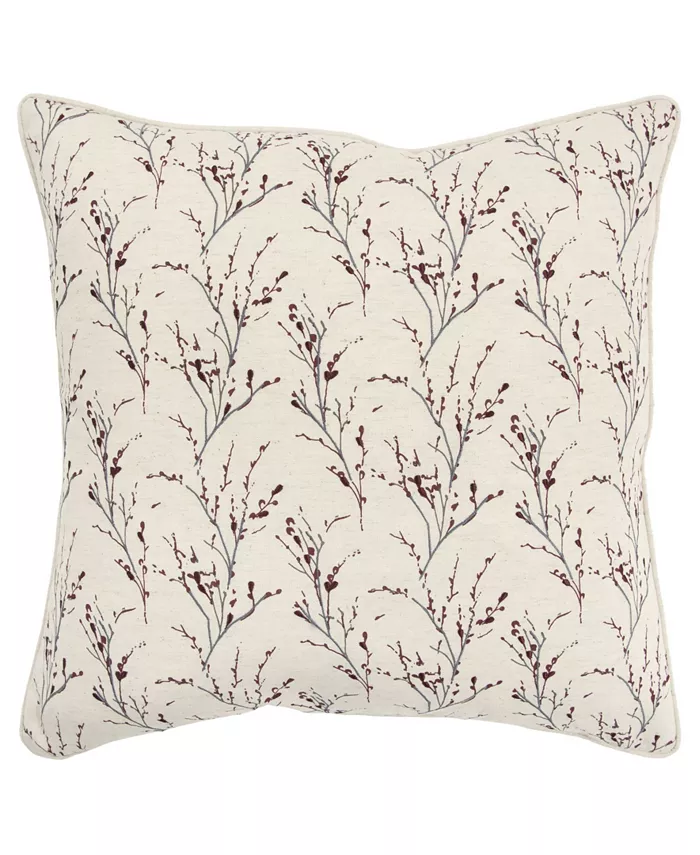 Rizzy Home Floral Polyester Filled Decorative Pillow， 20
