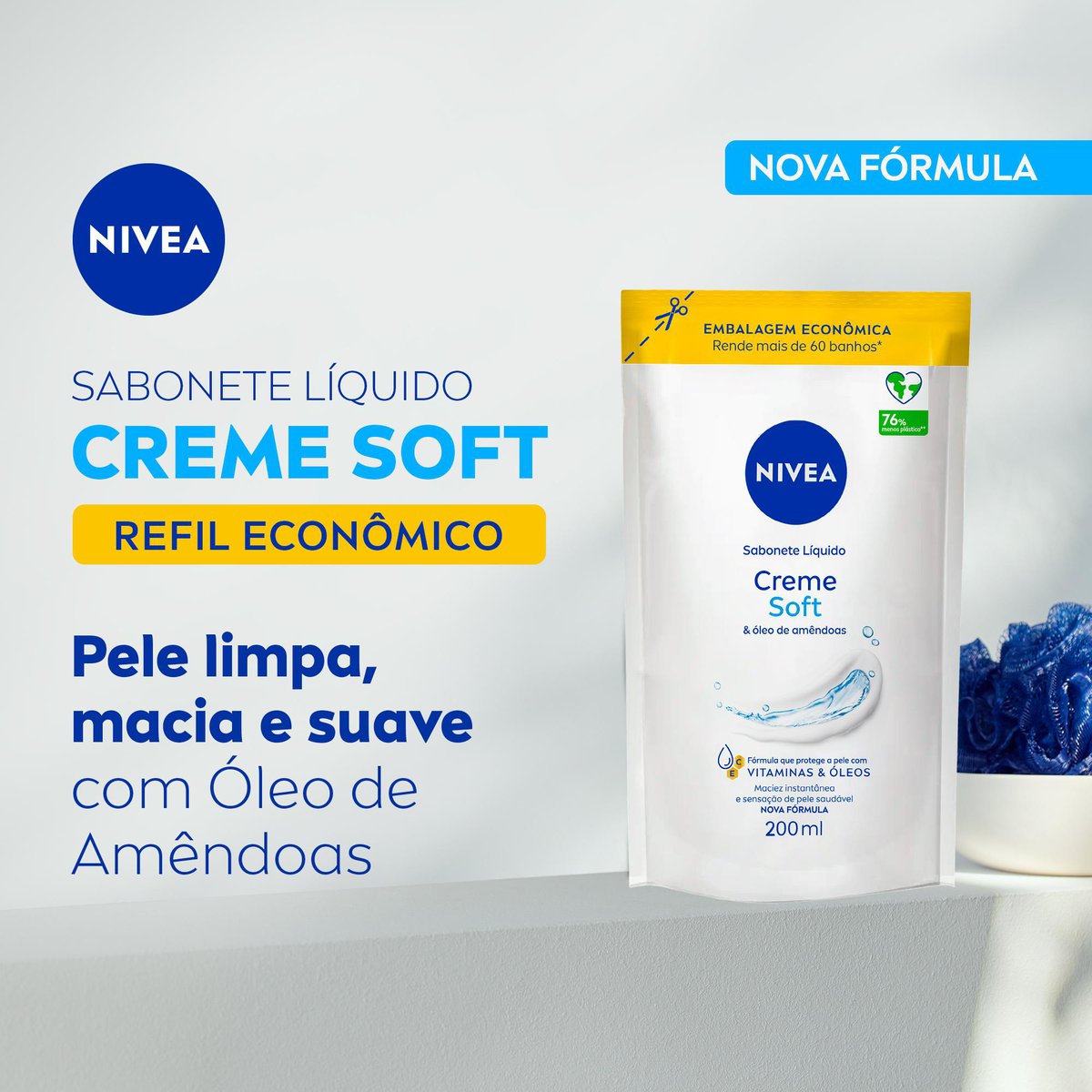 Sabonete Liquido NIVEA Refil Creme Soft 200ml