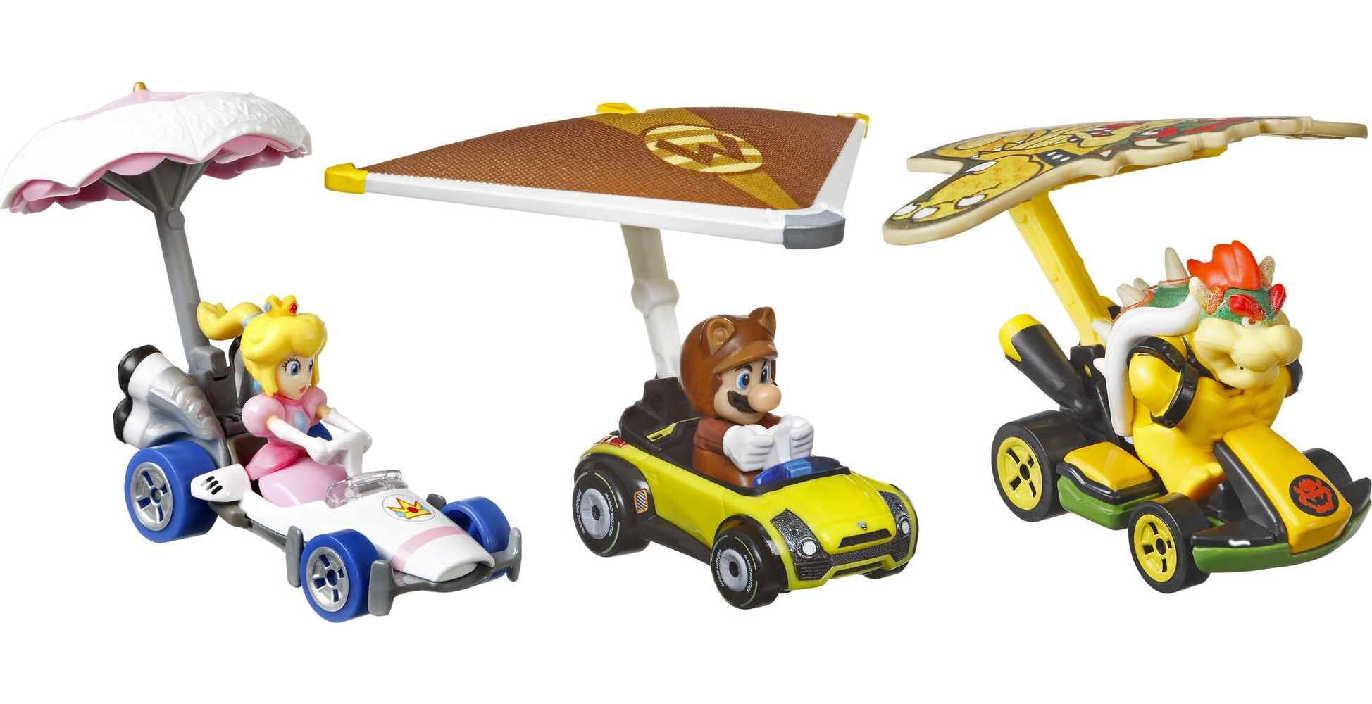 Hot Wheels Super Mario Character Car 3-Pack Collection