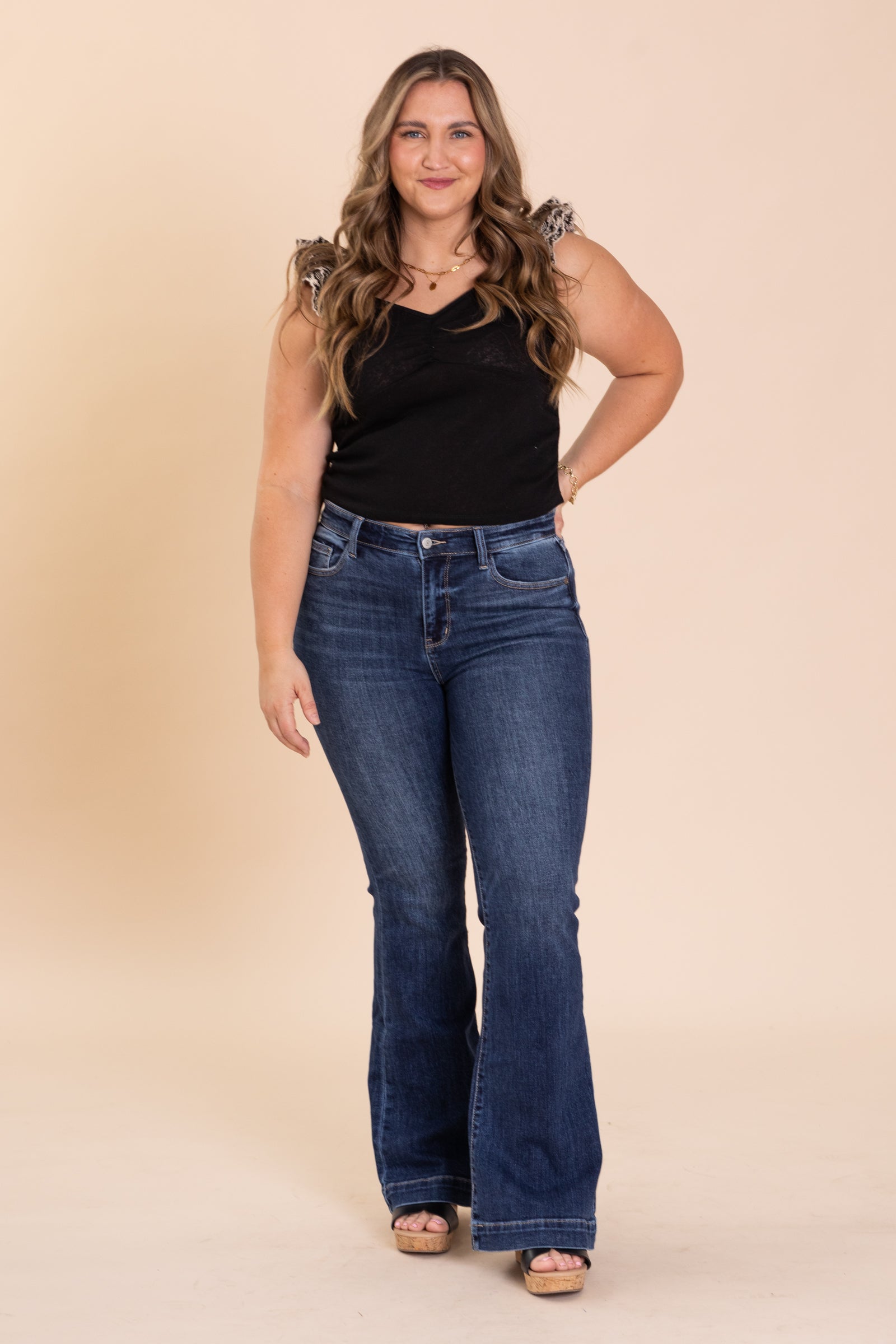 Judy Blue Dark Wash Trouser Flare Jean