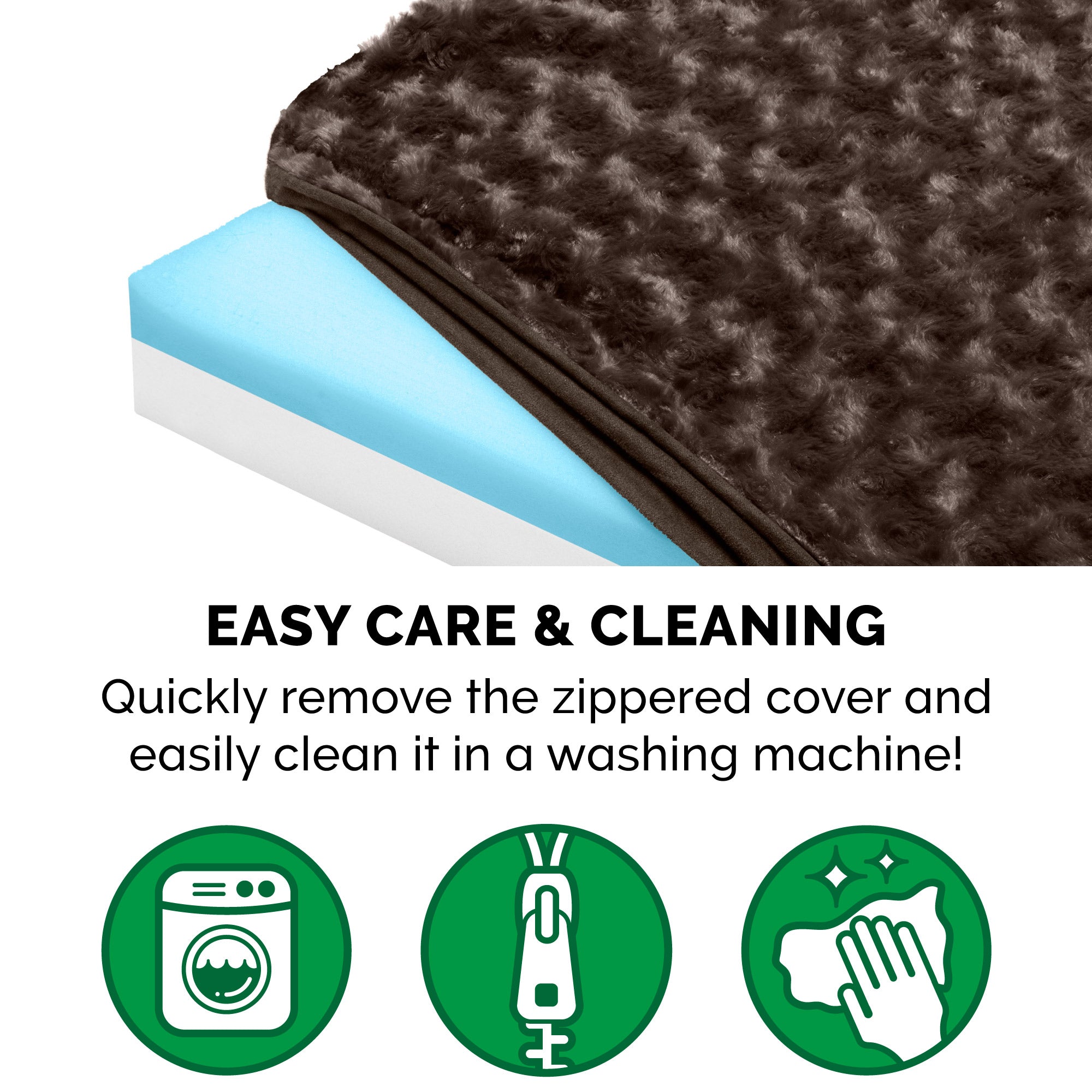 FurHaven Pet Products | Deluxe Cooling Gel Memory Foam Orthopedic Ultra Plush Mattress Pet Bed for Dogs and Cats， Chocolate， Jumbo