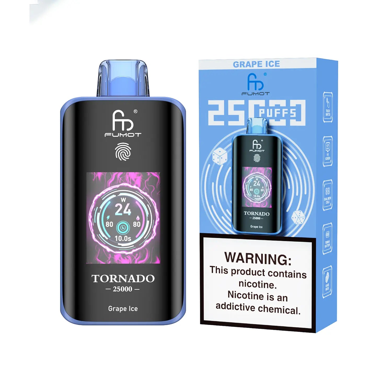 Fumot Tornado Vape 25000 - Grape Ice