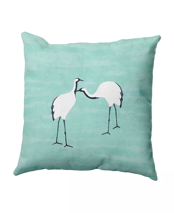 E by Design Stilts 16 Inch Blue Decorative Coastal Throw Pillow