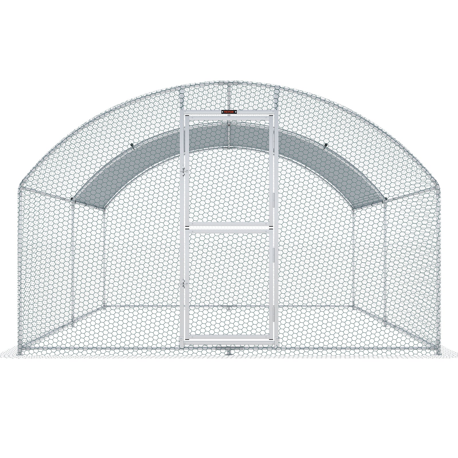 BENTISM Large Metal Chicken Coop Walk-In Chicken Run 13.1x9.8x6.6 ft Dome Roof
