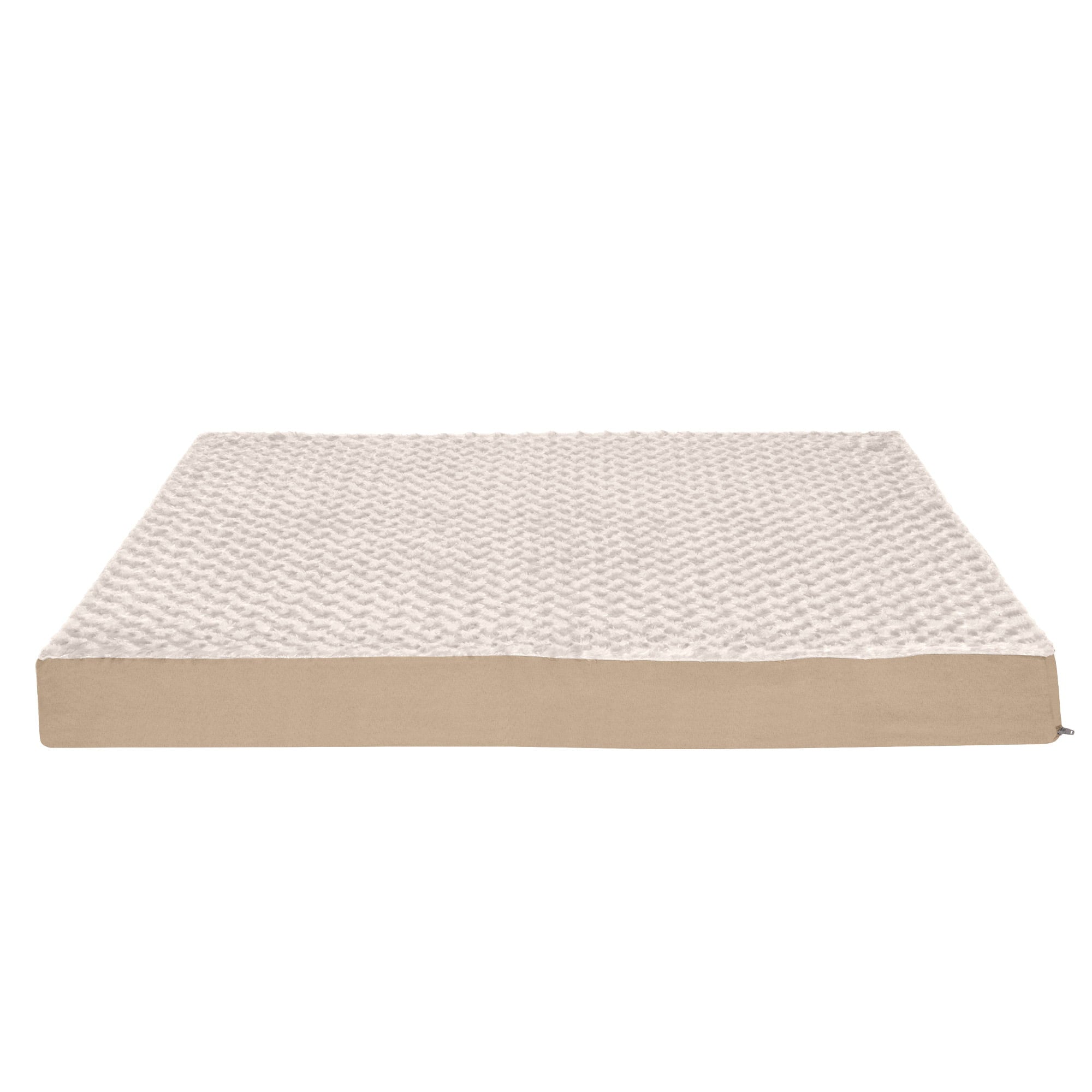 FurHaven Pet Products | Deluxe Orthopedic Ultra Plush Mattress Pet Bed for Dogs and Cats， Cream， Jumbo