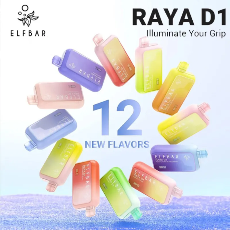 🧊 ELF BAR RAYA D1 10000 Puffs Disposable E-Cigarette – 9 Premium Flavors (3% Nicotine)